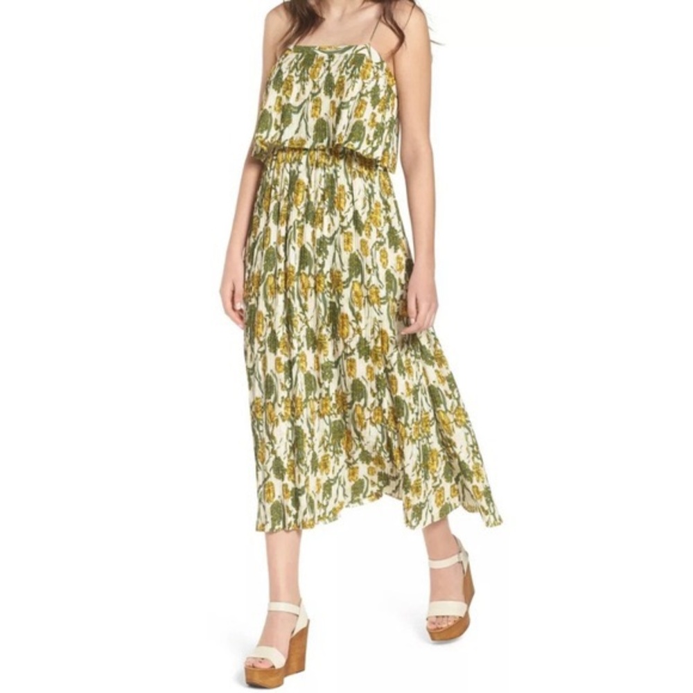 Leith pleated maxi dress